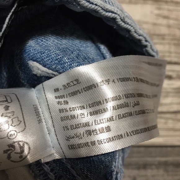 Social Tourist Ultra High Rise Flare Jeans Women’s 25R Blue 2 Tone Split Hem - Picture 10 of 11